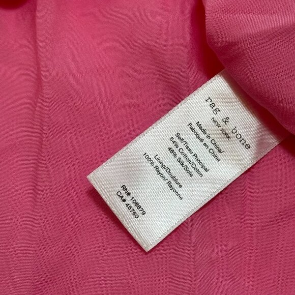 RAG & BONE   Melody Silk-blend Top In Pink Blouse & Cami size XS - Picture 11 of 11